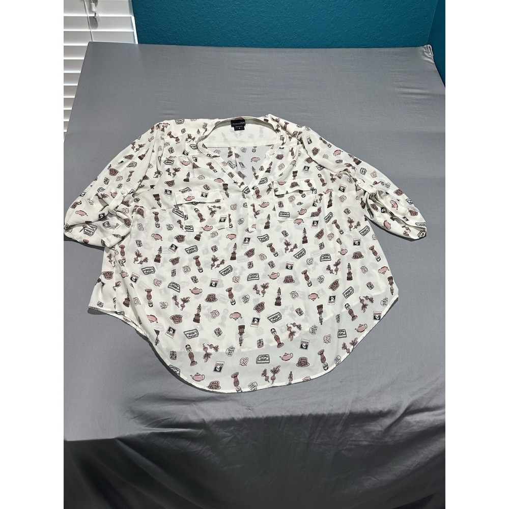 Torrid Harper "The Office" Print Pull Over Blouse 3